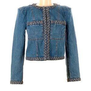 Veronica Beard Arrowe Jacket in Stone Bright Blue - US 6/ NWOT